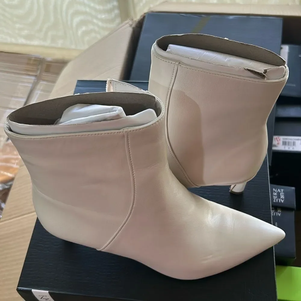 27 EDIT Naturalizer Florentine Bootie in Satin Pearl Leather - Picture 6 of 7